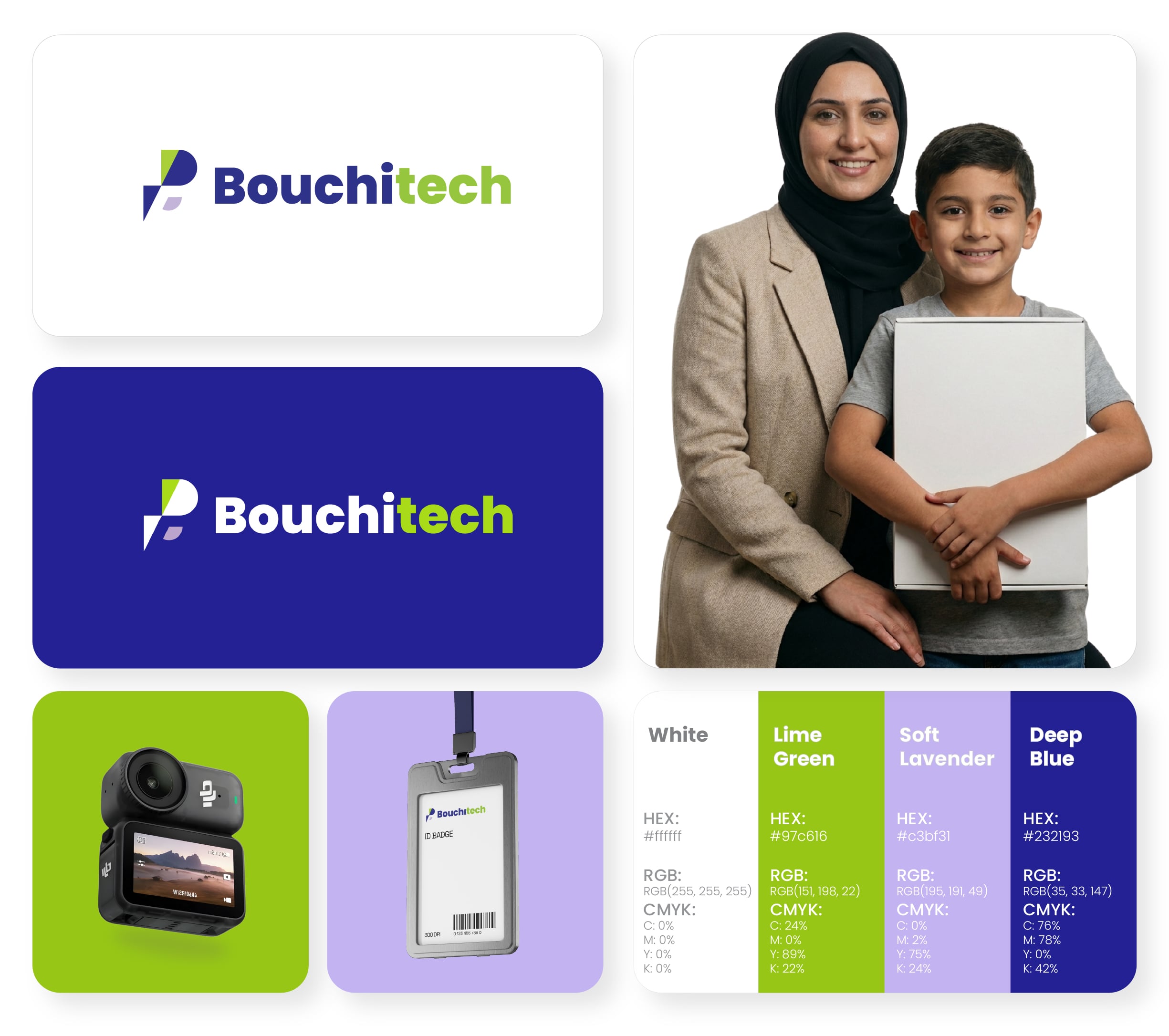 Bouchitech - Branding & Identité Visuelle : Création de l'identité de marque complète avec charte graphique, logo, supports de communication et éléments visuels. | Portfolio Brandose Agence Web Maroc